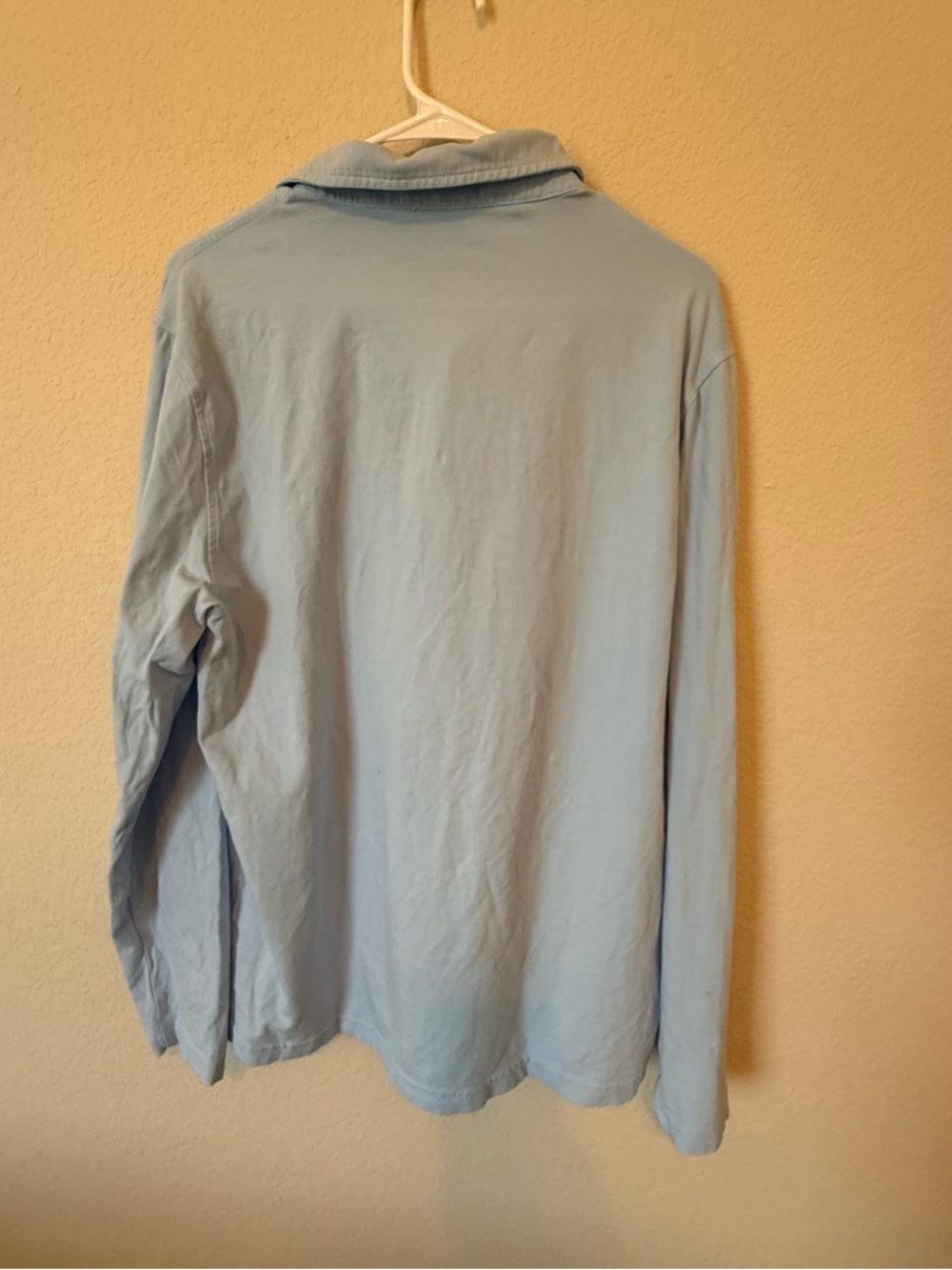 UNTUCKit Mays Polo Shirt Mens Large Blue Long Sleeve Cotton Stretch Casual - Picture 2 of 5
